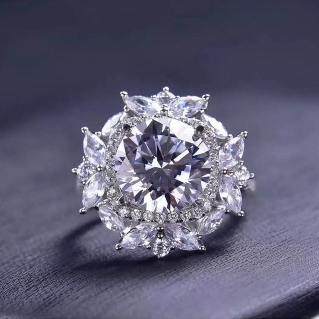 5ct Certified Lab Grown Round Cut Sparkling Ring Size 8 975$